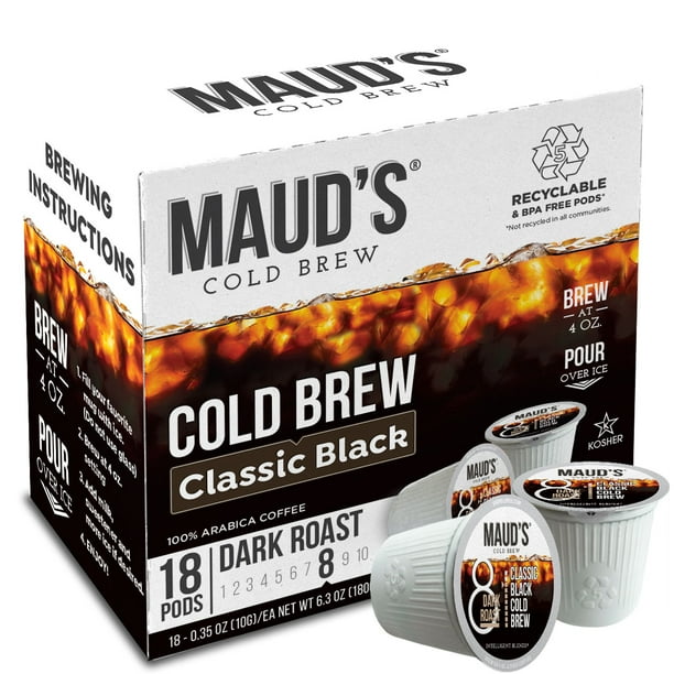 Maud's Classic Cold Brew Dark Roast Coffee (Classy Caffeine Punch