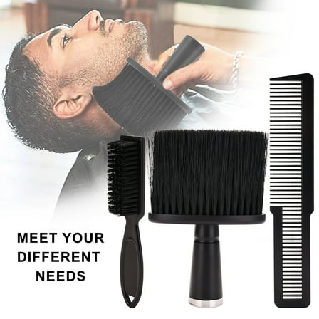 3pcs Broken Hair Brushes Neck Duster Brush Barber Hair Cutting Brush Neck Cleaning Brush
