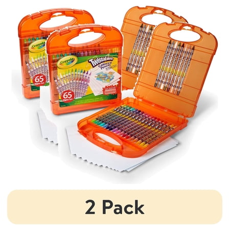 (2 pack) Crayola Twistables 25 Colored Pencils Set with Paper, Back to School Supplies, Arts and Crafts Tools, Coloring Gift for Teachers and Kids, Ages 4+