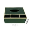 thumbnail image 3 of Multifunctional Leather Tissue Box Creative Minimalist Remote Control Storage Box For Living Room Hotel Business Tissue Box/ Multifunctional Leather Tissue Box Green 24*16.6*10Cm, 3 of 7