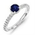 thumbnail image 5 of Auriga Fine Jewelry 925 Sterling Silver Created Blue Sapphire Ring for Women Size 8, 5 of 6