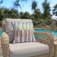 thumbnail image 2 of HOMETRENDS 16" x 16" Bright Stripes Outdoor Toss Cushion, Fade Resistant, 2 of 9