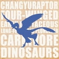 thumbnail image 2 of Gibbons, Lauren 26x26 White Modern Wood Framed Museum Art Print Titled - Flying Dino, 2 of 4