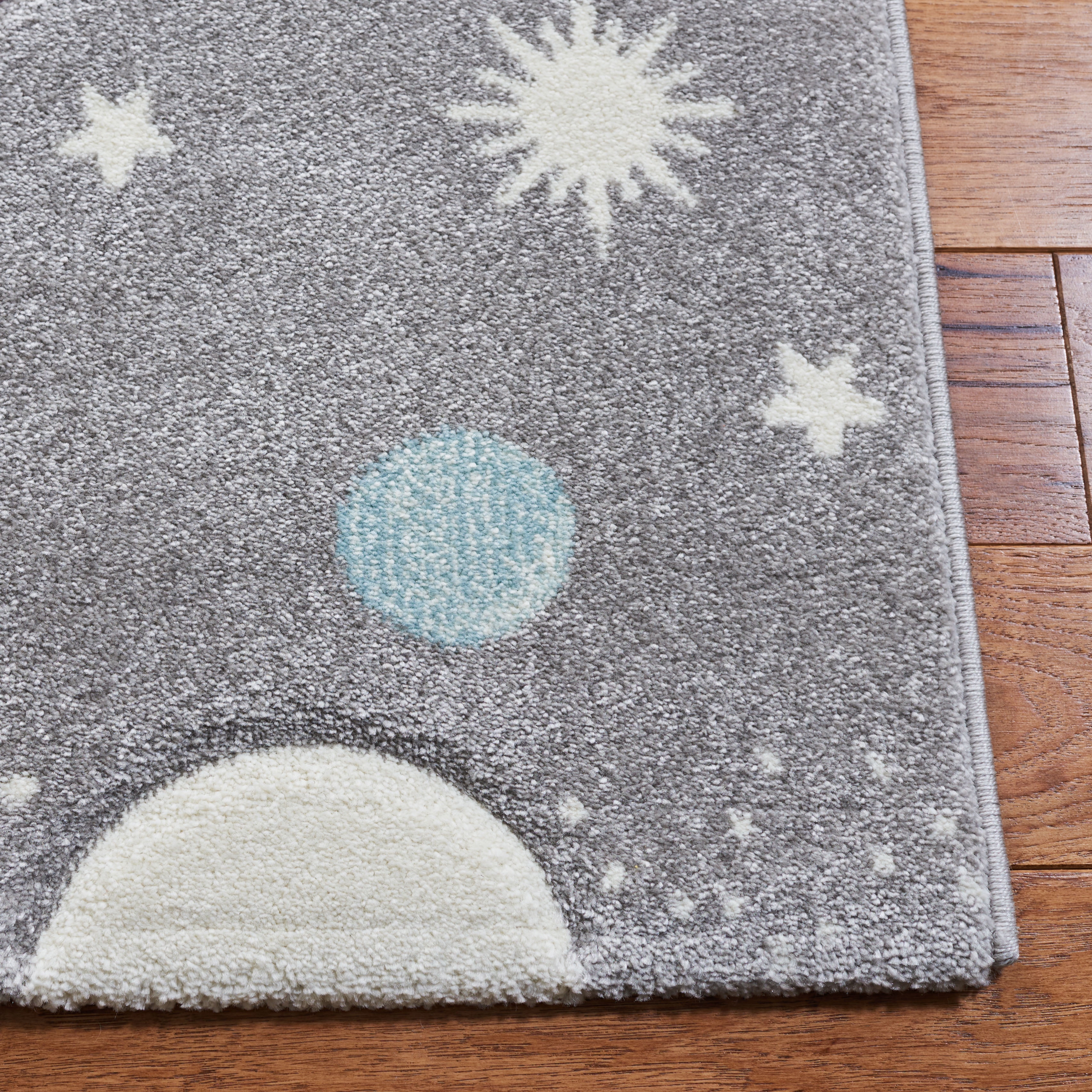 SAFAVIEH Carousel Kids World of Planets Area Rug, Gray/Lavender, 5'3" x 7'6"