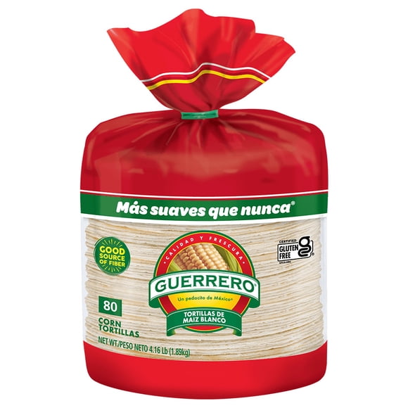 Guerrero Gluten-Free White Corn Tortillas, 66.67 oz, 80 Count