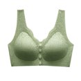 thumbnail image 2 of Elainilye Fashion Wireless Pushup Bra for Women Underwear Comfortable Snap-fastener Plus Size Bras Summer Thin Bra,Green, 2 of 8