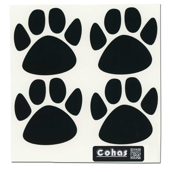 Cohas Medium Paw Print Shape Chalkboard Labels, No Marker, 28 Labels