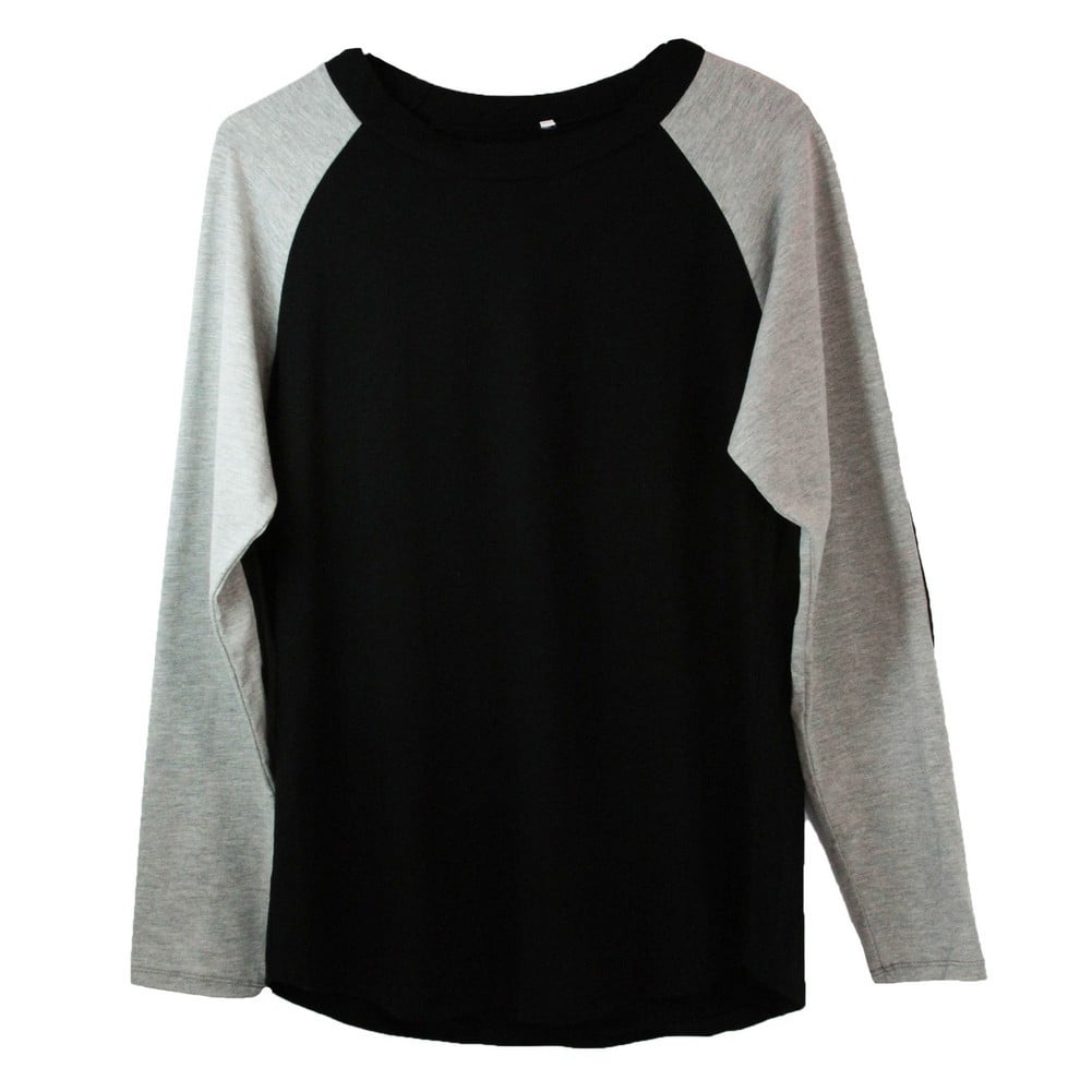 Dress Up Dreams Boutique Womens Black Gray Two Tone Elbow Patch Long