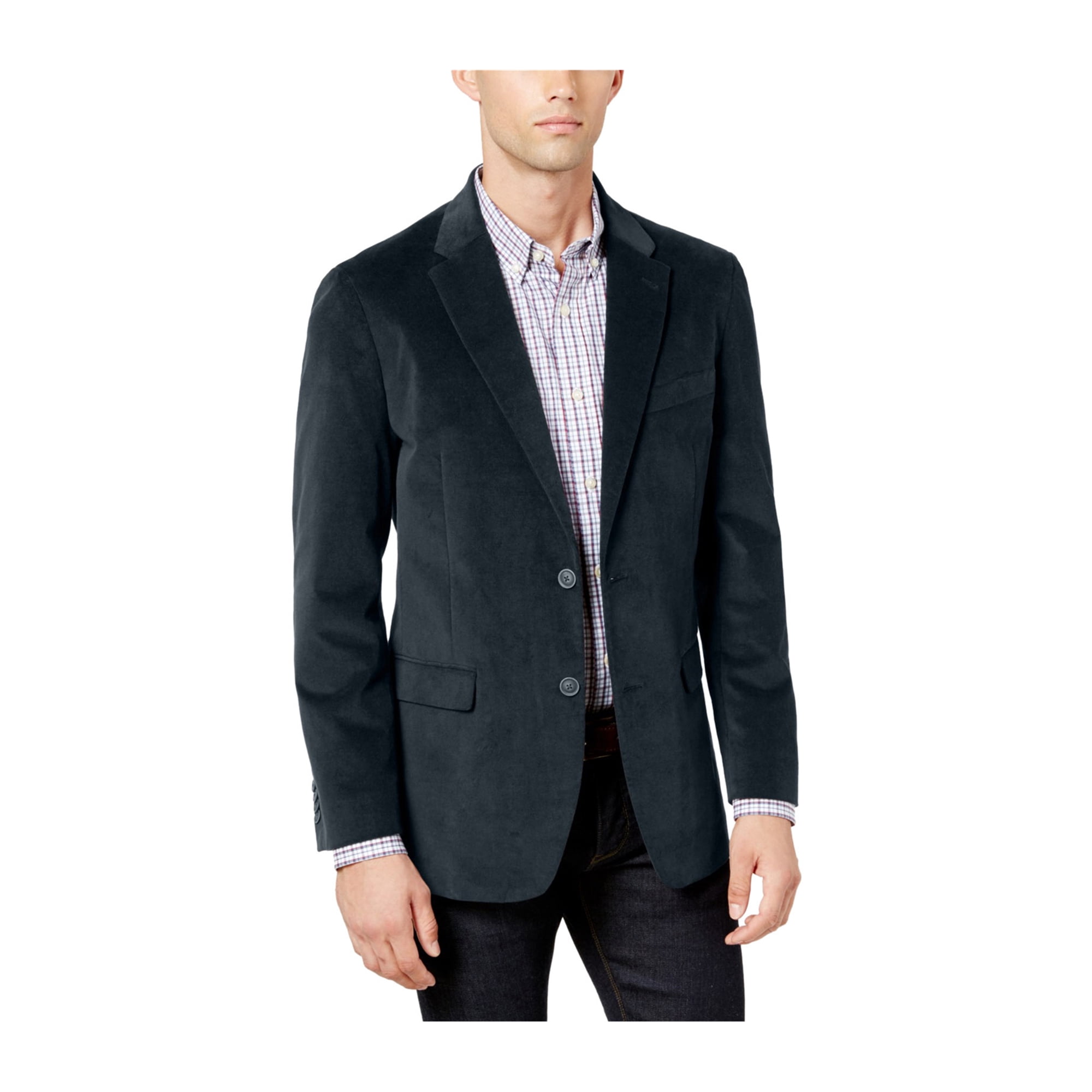 Tommy Hilfiger Mens Velvet Stretch Two Button Blazer Jacket navy 42 Walmart