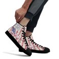 thumbnail image 5 of Dog Dachshund American flag High Top Canvas Shoes Sneakers Black Size 6, 5 of 7