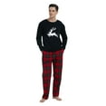 thumbnail image 2 of Apparonia Cotton Matching Pajamas for Couples Long Sleeve Top & Long Pants Sleepwear Pjs Sets Fiery Check M L, 2 of 7