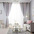 thumbnail image 2 of BSHAPPLUS Curtains Blackout Curtains for Bedroom with White Sheer Layered Curtain 52x84 inches for Kids Bedroom Living room, 1 Panel, Blue and YellowBSHAPPLUS Curtains Blackout Curtains for Bedroom, 2 of 8