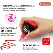 Fabric Paint Set, Shuttle Art 45 Colors 3D Permanent Paint with Brushes Palette Fabric Pen Fabric Sheet Stencils, Glow in The Dark, Glitter,Metallic Colors for Textile Fabric T-shirt Jeans Glass