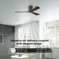 thumbnail image 4 of Matthews Fan Company IR3H-TB-WA-60 Irene 60" Textured Bronze Hugger Ceiling Fan with 3 Walnut Blades, Remote and Wall Control, Indoor/Outdoor Damp Rated, 4 of 6