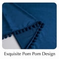 thumbnail image 4 of NICETOWN Pom Pom Velvet Curtains for Bedroom, Thermal Insulated Rod Pocket Room Darkening Curtains for Boys Room, Navy Blue, 52"x84", Set of 2, 4 of 8