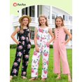 thumbnail image 4 of PatPat Girls Pants Sleeveless Wide Leg Jumpsuit Casual One Piece Romper 5-6 Years, 4 of 8
