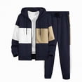 thumbnail image 6 of Ccpelsie Sweatsuits for Men 2 Piece Men's Jogging Tracksuit Set Hoodie Casual Athletic Long Sleeve Zipper Suit Set(A01-Navy,S), 6 of 7