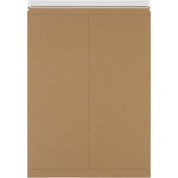 Office Depot® Brand 18" x 24" Self-Seal Stayflats Plus Mailers, Kraft, Case Of 50 Mailers