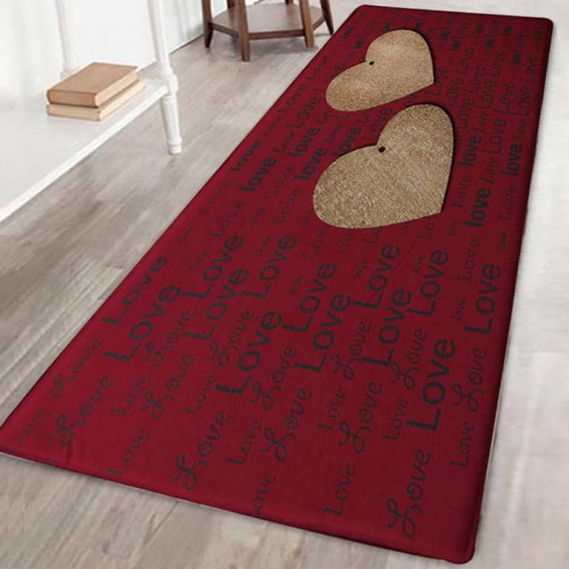 AMERTEER Runner Rugs with Rubber Backing Non Slip Absorbent Resist Dirt Entrance Rug Soft Area Rug Thickened Flannel Area Rug Nursery Rug Bedroom Living Room Home Kitchen Hallway Laundry