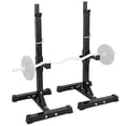 thumbnail image 1 of Smartxchoices Set of 2 Barbell Squat Rack Stand Adjustable Height Solid Steel Bench Presses, Home Garage Gym Portable Dumbbell Racks,Black, 1 of 5