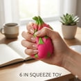thumbnail image 3 of 6" Jumbo Viral Dragon Fruit Squishy Toy - Giant Smush Mart Squishy Fruit - Soft Sensory Stress Relief Toy for Teens & Adults - Fun Novelty Gift for Birthdays & Holiday Festivals, 3 of 6