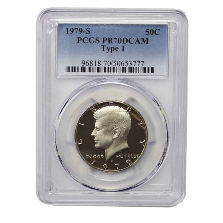 1979 Type 1 Kennedy Half Dollar PCGS PR70DCAM Proof Graded Coin
