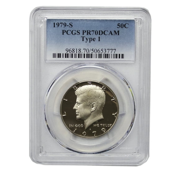 1979 Type 1 Kennedy Half Dollar PCGS PR70DCAM Proof Graded Coin