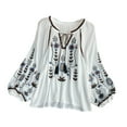 thumbnail image 3 of Blusa Bordada para Mujer Ligera de Moda para Mujer Bordada Mexicana Blanco, 3 of 9