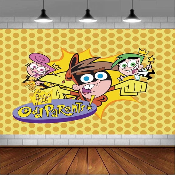 The Fairly OddParents Backdrop Banner Party Supplies Poster Movie Theme Background for Photography Birthday Decorations