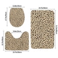 thumbnail image 2 of Bathroom Rugs Sets 3 Piece - trendy Leopard pattern Absorbent Non Slip Bath Mats, U-Shape Toilet Lid Cover, Contour Mat, Soft Washable Shower Mats Bath Rug Mat for Bathroom Tub Toilet, 2 of 7