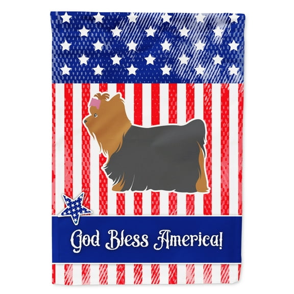 Carolines Treasures BB3334GF USA Patriotic Yorkshire Terrier Yorkie Flag Garden Size  Small multicolor