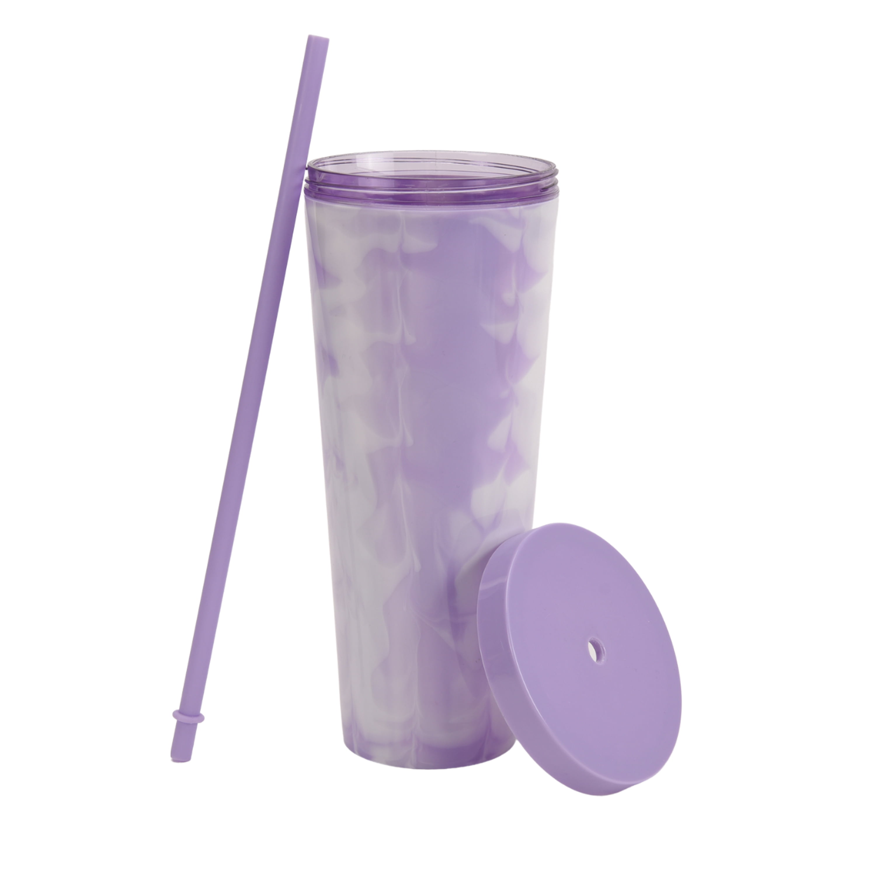 Mainstays 26-Ounce Plastic Swirl Tumbler, Purple