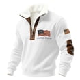 thumbnail image 4 of 250 Anniversary USA Sweatshirt Men American Flag Collar 1/4 Zipper Sweatshirt Long Sleeve 1776-2026 250th Anniversary Shirt, 4 of 4