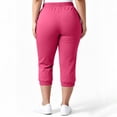thumbnail image 6 of Besolor Womens Plus Size Capris with Pockets High Elastic Waist Cinch Bottom Pants Casual Athletic Workout Capri Trousers, 6 of 7