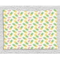 thumbnail image 1 of Summer Tapestry, Pineapples and Watermelons Doodles on a Dotted Scales Background, Wall Hanging for Bedroom Living Room Dorm Decor, 60W X 40L Inches, Pink Apple Green and Yellow, by Ambesonne, 1 of 2
