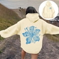 thumbnail image 2 of 2025 Sweat à Capuche Imprimé Lettre pour Femmes, Manches Longues avec Poches, 2 of 7