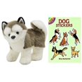 thumbnail image 1 of Unipak classic charms Husky 8 peluche de peluche con libro de pegatinas de perro Unipak 64826100, 1 of 1