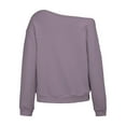 thumbnail image 4 of Women's Hoodless Sweatshirt Off The Shoulder Sweatshirt For Women Oversized Long Sleeve Fleece Basic Pullover Sweatshirts With Pockets, Women's Hoodless Sweatshirt XXXL, 4 of 6