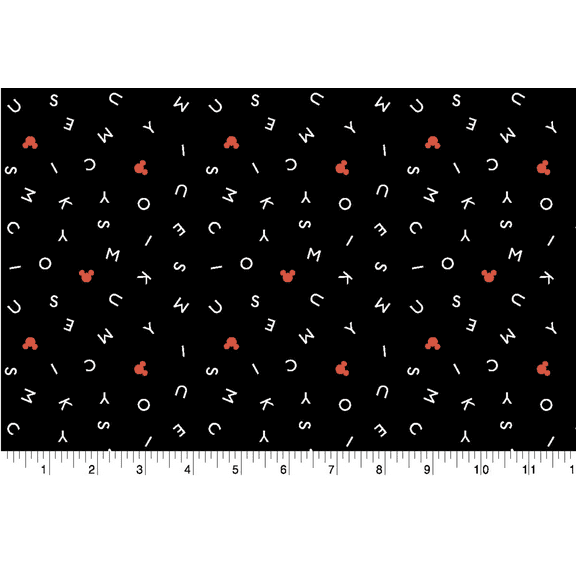 Disney Mickey Mouse Alphabet Scramble Fabric 100% cotton fabric by the yard