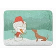 thumbnail image 1 of Carolines Treasures CK2084RUG Tapis en Mousse à Mémoire de Forme Lavable en Machine Rouge Dachshund Snowman Noël, 1 of 4