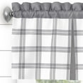 thumbnail image 5 of Achim Tate Plaid Light Filtering Curtain Valance, Grey, 56" x 13", 5 of 5