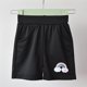 thumbnail image 2 of Odeerbi 1-10 Años Niños Niñas Deportes de Bermudas Pantalones Cortos Arco Iris Bordado Entrenamiento Pantalones Cortos de Algodón Atlético Pantalones de Longitud Media, 2 of 4