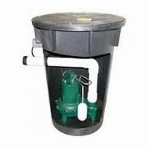 2 in. 0.4 HP Cast Iron Preassembled Sewage Pump System with Side Discharge