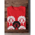 thumbnail image 3 of White Sheeps And The Black Sheep Graphic On The Middle Men Red T-Shirt, Male x-Large, 3 of 4