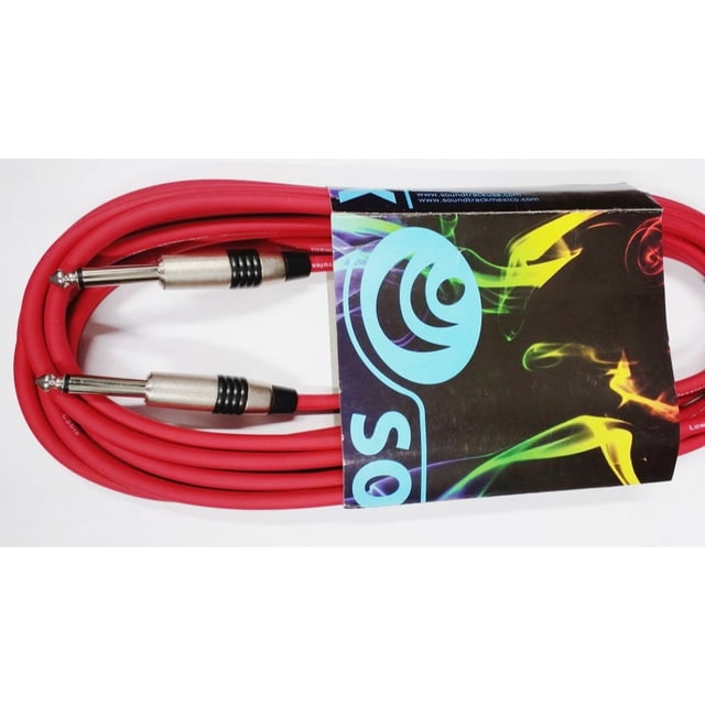 Cable GT-20R Soundtrack Para Guitarra 6 m Conectores Rectos Rojo