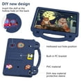 thumbnail image 6 of Kids Friendly Portable Tablet Case for Lenovo Tab M10 TB-X505F/TB-X605F/TB-X705 F/L Case, EVA Foam Cute Pattern with Kickstand Cute Cartoon Shockproof PC Case - Navyblue, 6 of 8