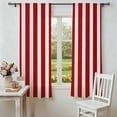 thumbnail image 5 of Sheer Curtains Red Stripes 2 Panels Voile Window Drapes Vertical Striped Light Filtering Window Treatments Semi Sheer Curtain Panels for Living Room Bedroom Bathroom 52x63 inches, 5 of 8