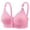 Pink, variant on GERsome Front Closure Bras for Women Wireless Snap Comfort Full Coverage Seamless Supportive Bralettes Gray L