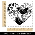thumbnail image 2 of Bunch of Sleeping Cats Heart Square Rubber Stamp Stamping Scrapbooking Crafting - Medium 1.75in, 2 of 7