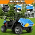 thumbnail image 4 of Funcid 24 V Kids Ride on Toys with Remote Control, 2WD Ride on UTV Truck Car, Electric Battery Powered Ride on Cars Four Wheels, Bluetooth Music, Blue, 4 of 13